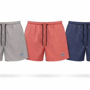 Men’s XX Icon Drawstring Swim Trunks - 3-Pack (Grey, Salmon, Navy)