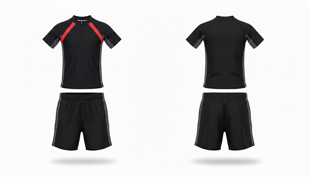 Over Wave Kids' "Velocity Strike" 2-Piece Rash Guard & Swim Shorts Set