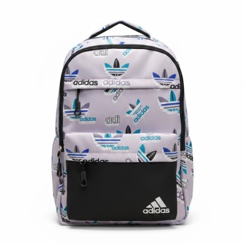 Adidas Printed Casual Backpack – White Multi Design