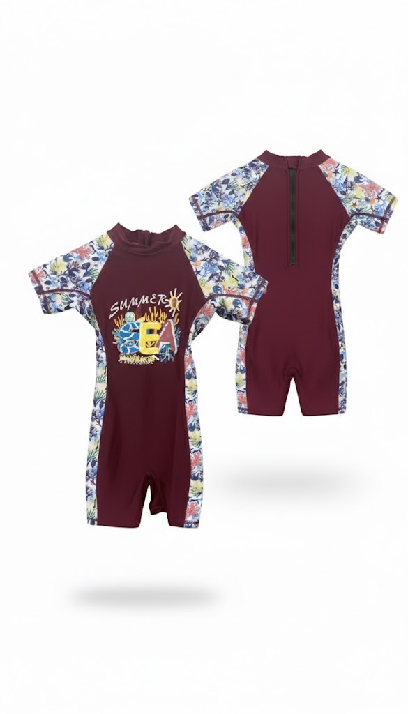 "Summer Sea" Kids’ One-Piece Rash Guard