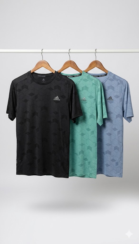 Adidas Men's Geometric AeroReady Training Tee Bundle