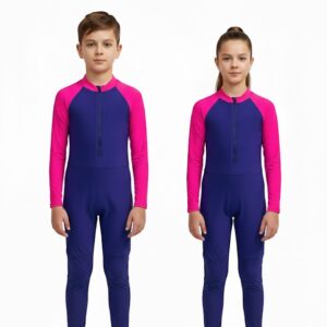 Eukivntn youth full body rash guard swimsuit with UV protection for kids