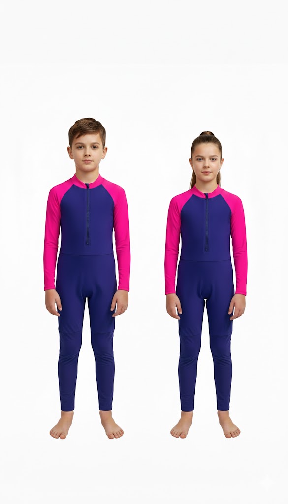 Eukivntn youth full body rash guard swimsuit with UV protection for kids