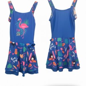 Girls' "Fun in the Sun" Flamingo Swim Dress