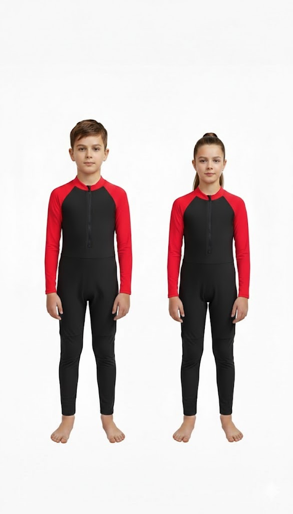 “Kids full body rash guard long sleeve swimwear UPF 50 sun protection”